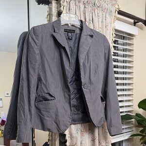 New York & Company Charcoal Pinstripe Blazer